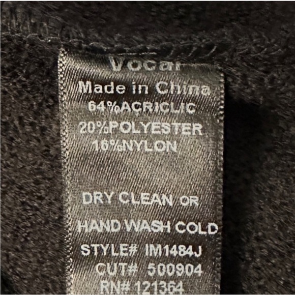 VOCAL grommet rings long sleeve jacket M black - Picture 9 of 10